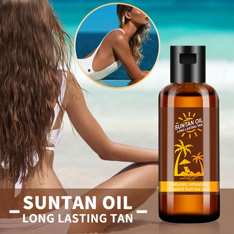 Private Label Wheatish Bronzed Suntan Oil Body Self Dark Skin