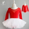 Red + white pongee skirt