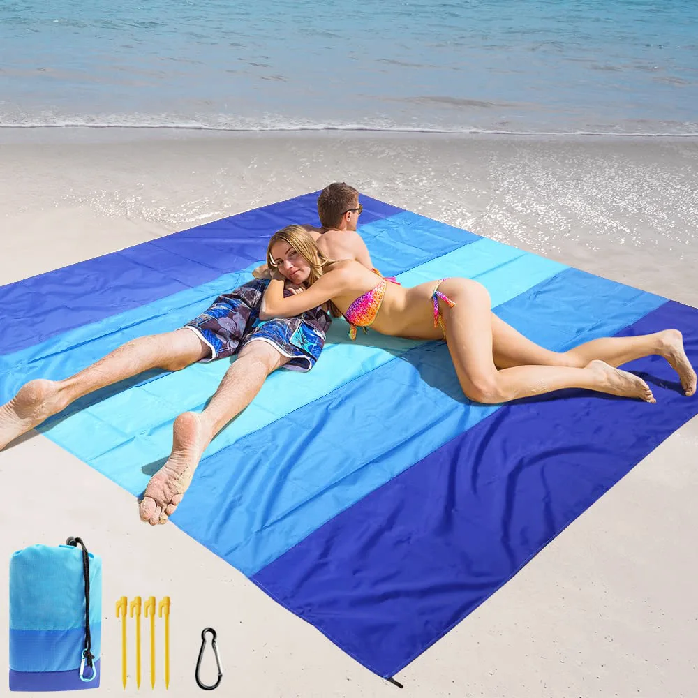 Wholesale Beach Blanket 4-7 Adults Oversized Lightweight Waterproof Sand proof Large Picnic Mat for Travel Camping Hiking Picnic