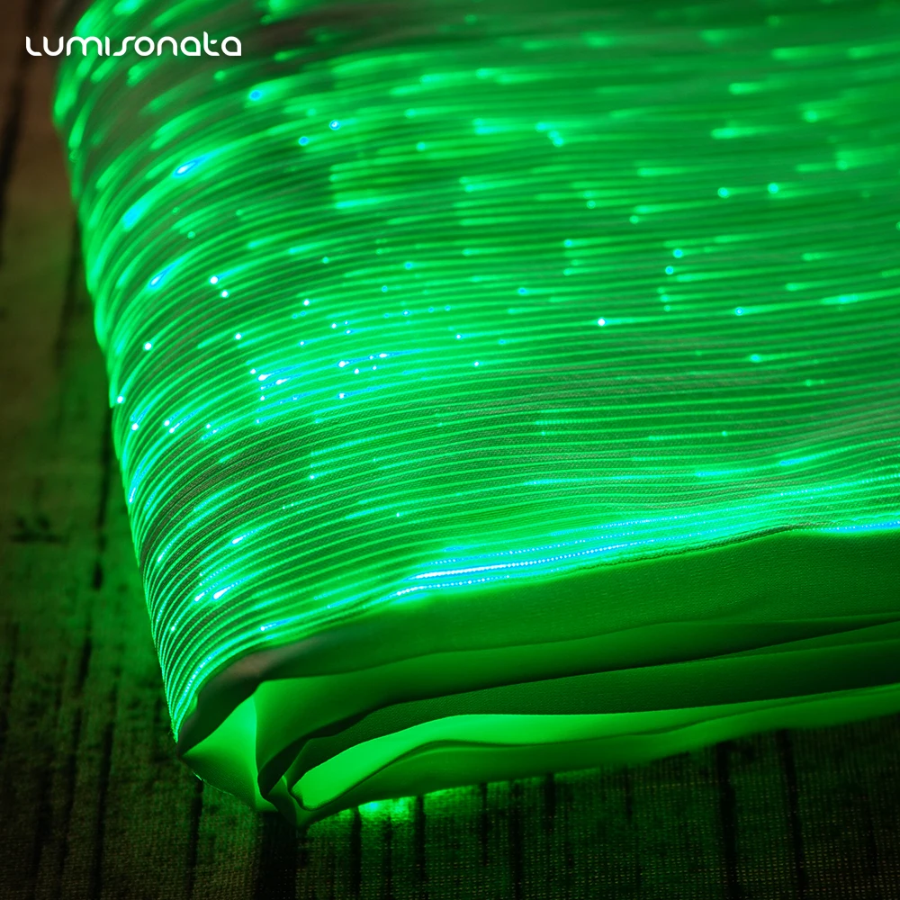 LED Light up Optic Fiber Fabric can Make 2 Clothing (100×140 cm,2 batteries  )