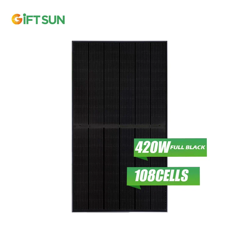 Panneau solaire entièrement noir de 410 watts
