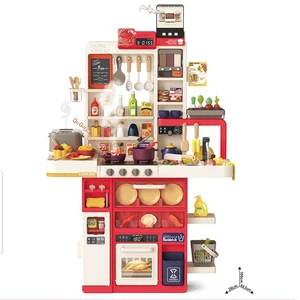 106CM Super Kitchen Table Sound and Light Smoking Plastic Big Kitchen & Food Toys