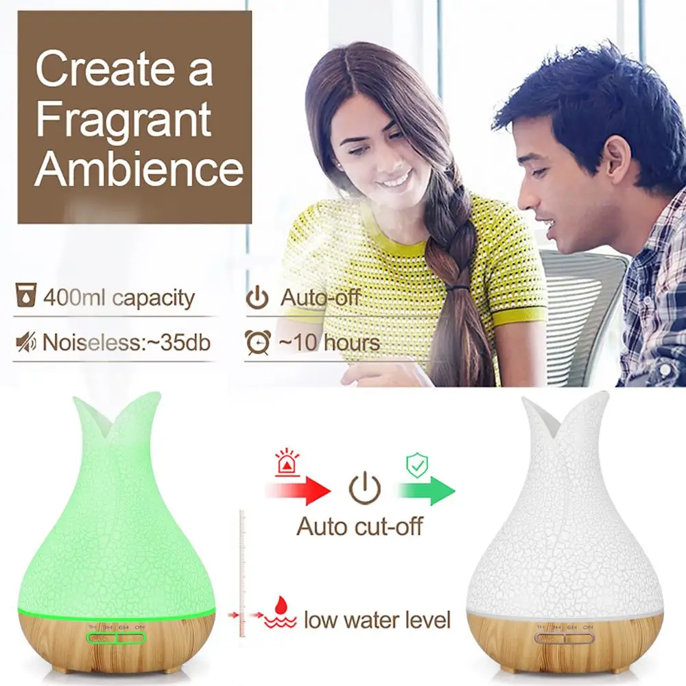 400ml Flaw Essential Oils Aroma Diffuser with CE ROSH Certificate