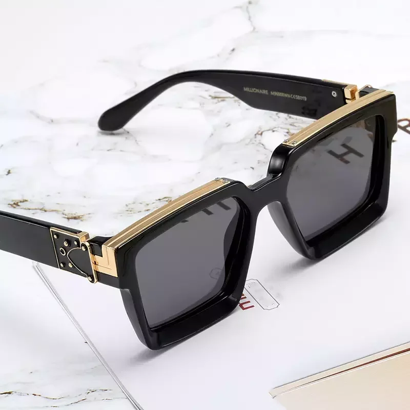 Retro Trillionaire Square Thick Frame Fashion Sunglasses Millionaire High  Quality Shades Sunnies – Stonk Shark Co.