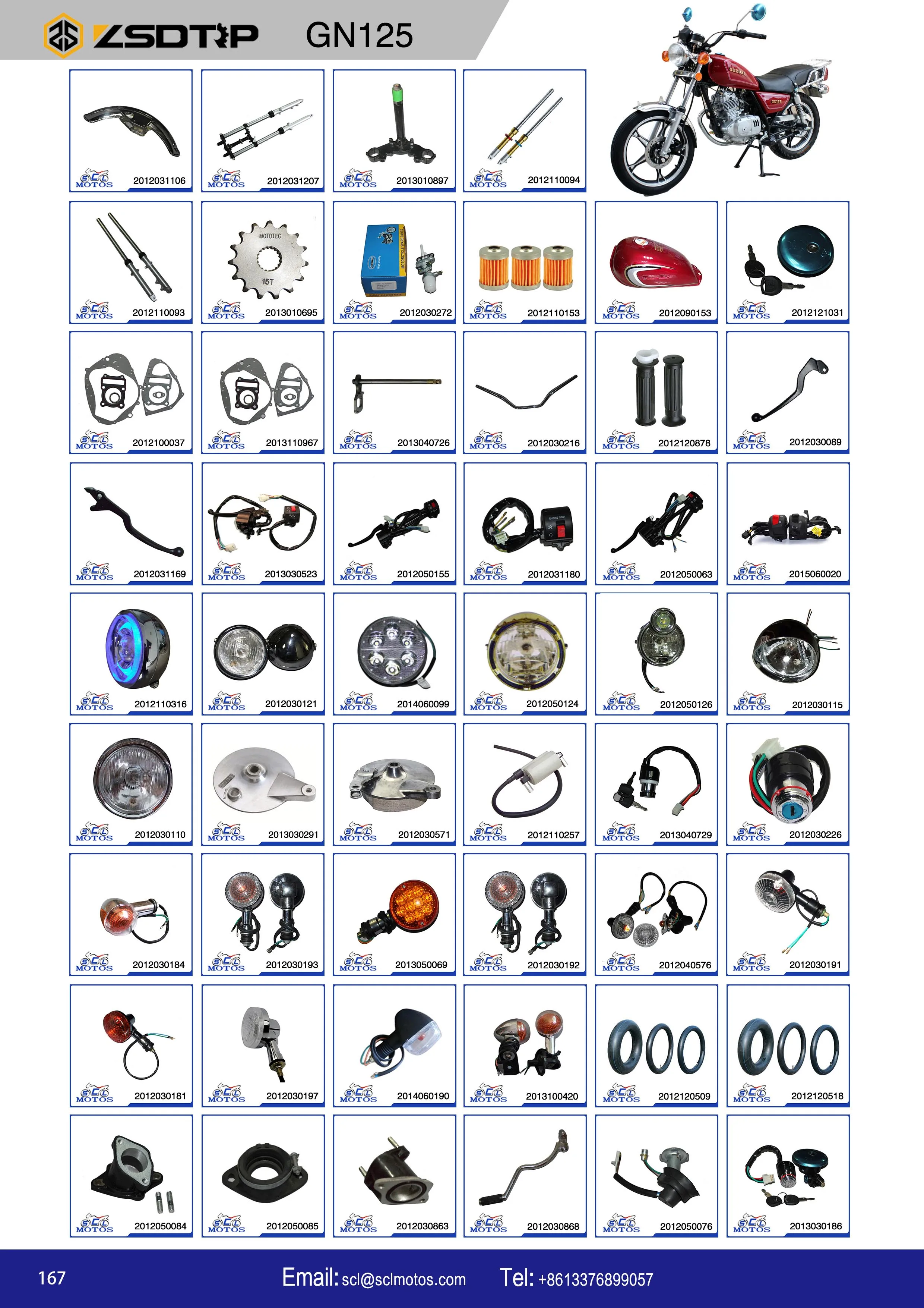 Colorful Motorcycle LED Tail Light GN125 Tail Lamp of  LED Tail Light Break Light