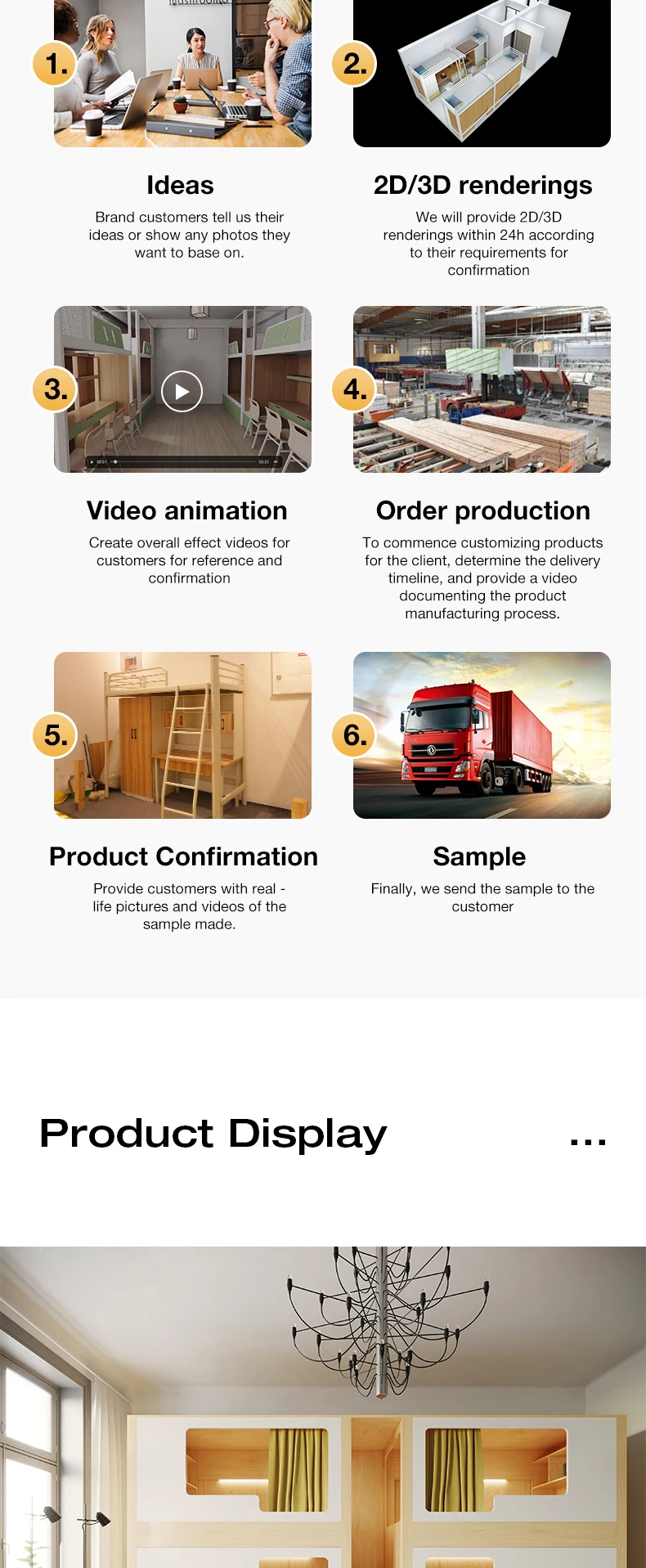 product free 3d design service oem odm custom metal frame capsule school bunk dormitory bed with stair for hotel school bedroom-7