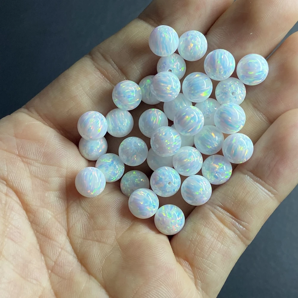 Fire Opal Beads 78 Colors of Round Opal Gemstones - Main Image