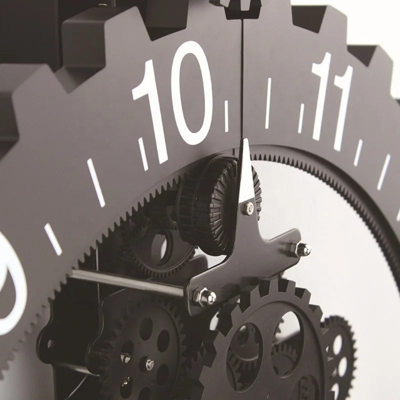 Popular European Style Classical Creative Mechanical Wall Watch Automatic Rotating Gear Calendar Wall Clocks