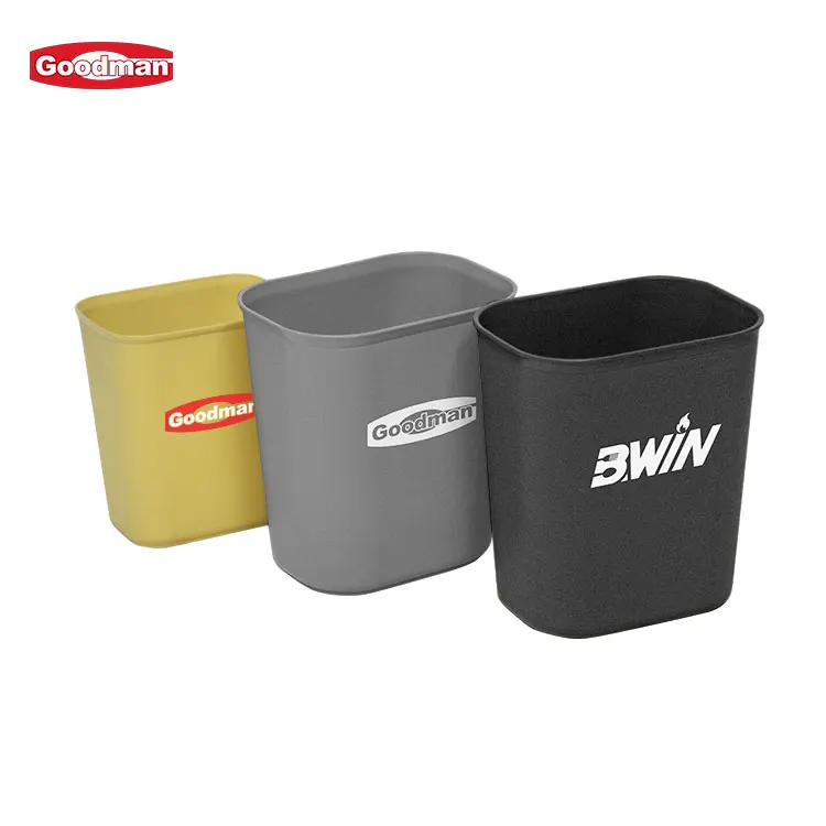 Hotel restroom garbage bin cleaning plastic waste basket small trash can