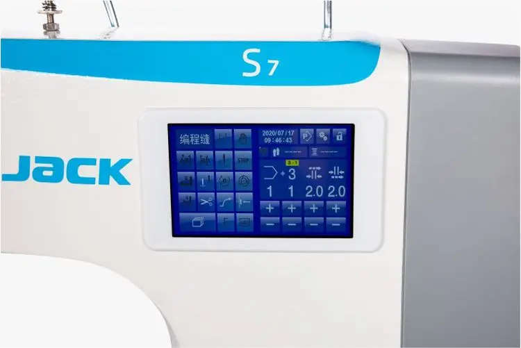 JACK S7 Post Bed Sewing Machine Computerized Roller Feed Industrial Sewing Machines for Leather Bags