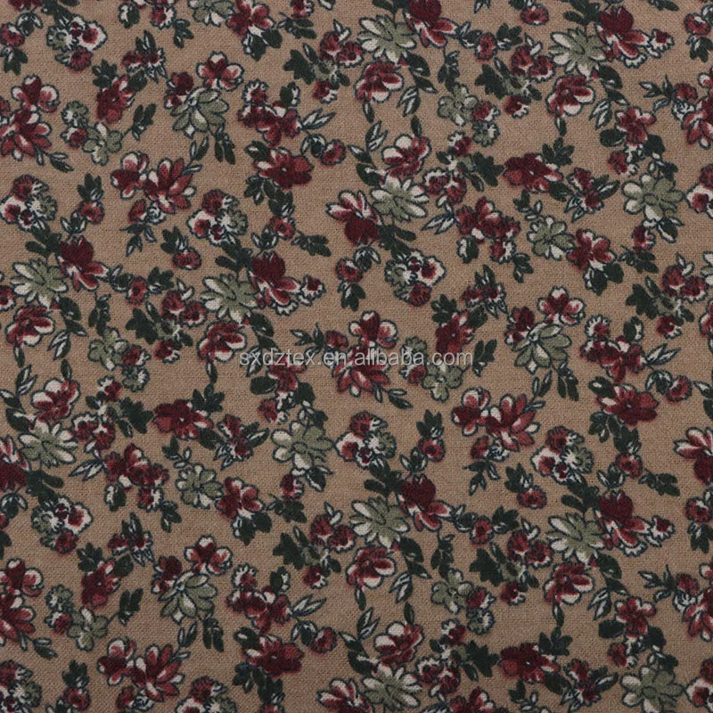 Fast Delivery High Quality Plain Active Staining Cotton Flannel Floral Fabric Casual Wear Cotton Shirt