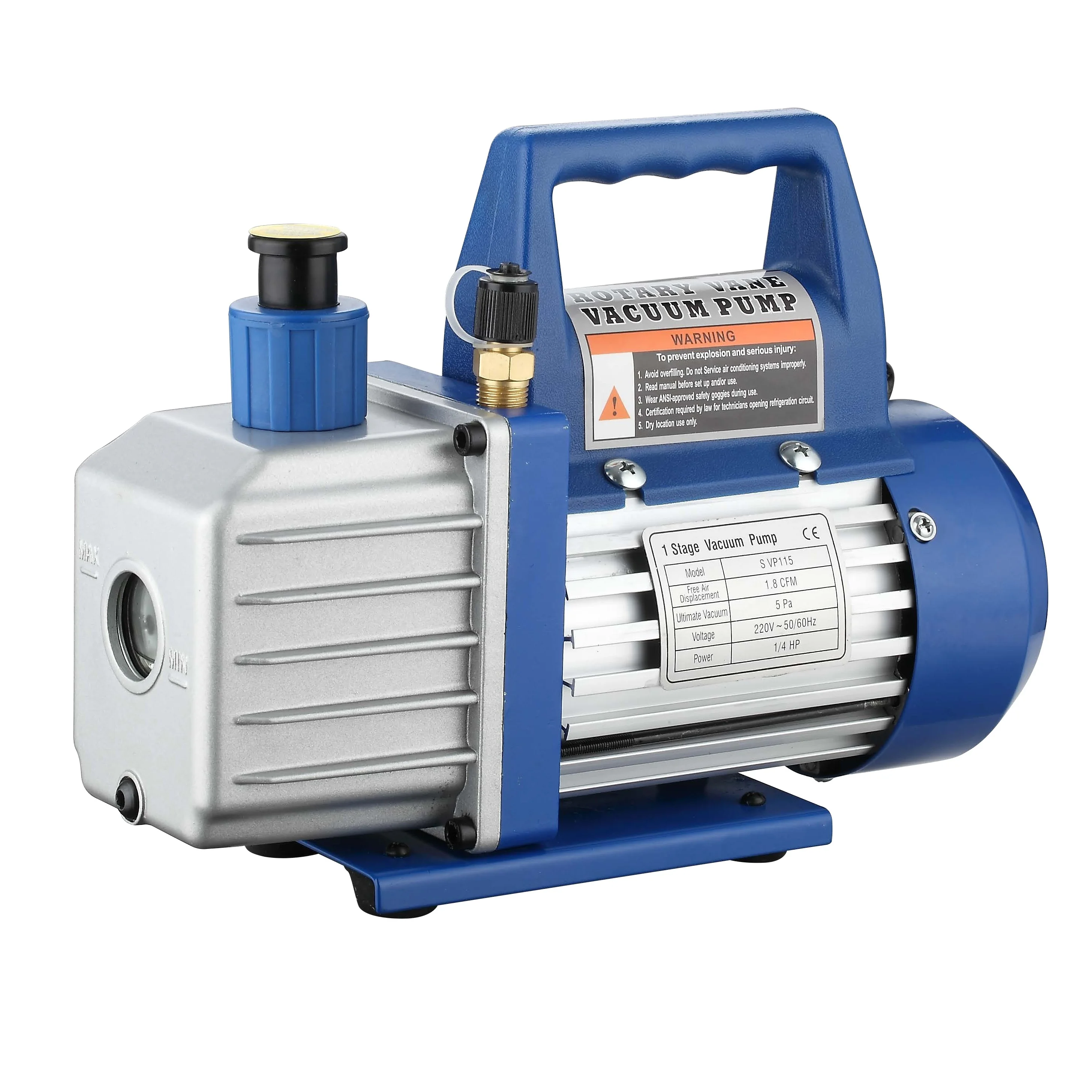 1 HP 10 CFM/12 CFM 2 Stage Rotary Vane Vacuum Pump