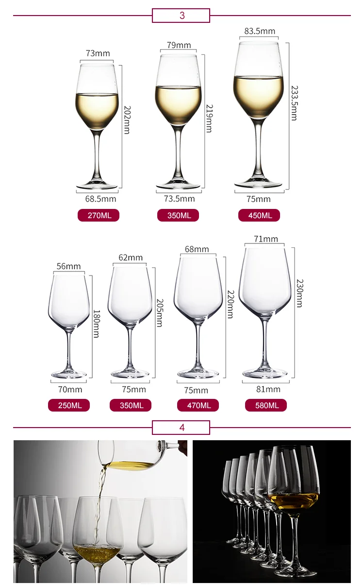 Custom Crystal Red Goblet Wine Glass Goblets Red Wine Goblet Wine Glasses Set