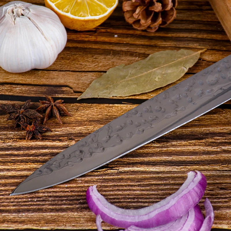 High Quality Stainless Steel Pakka Wood Handle Kitchen Knife Set  Urable sharp Forged 5 PCS Chef Knife Set