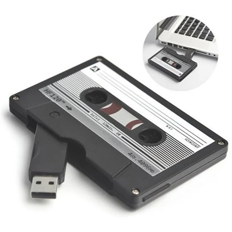 Cassette tape USB storage drives