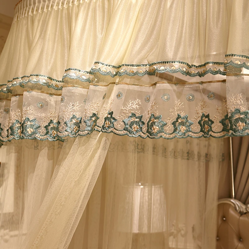 Palace Style Mosquito Net Supplier Drawstring Guide Rail Princess Mosquito Net