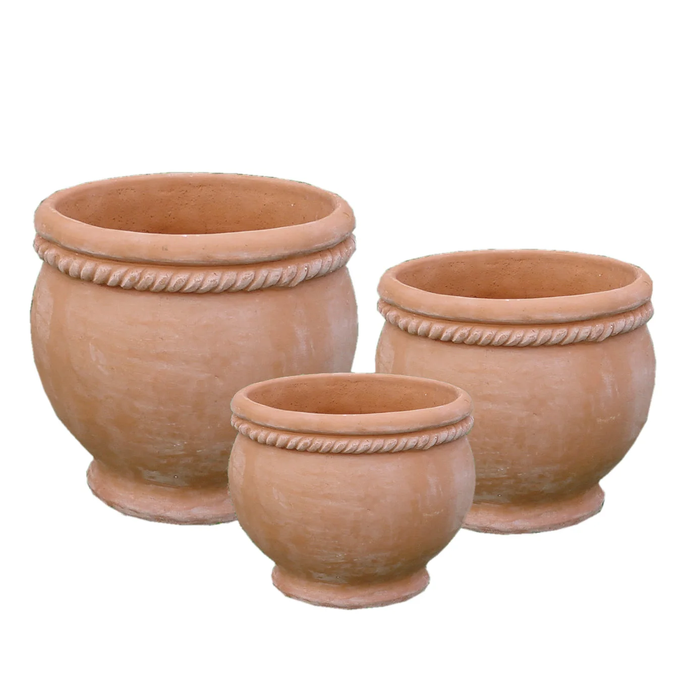 European Style Frost-Proof Ceramic Flower Pot Big Terracotta Pot with Design Pottery Planter Nursery Home Decoration Garden Pot