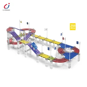 Chengji Magnetic Track Diy Assembly Toy Kids Educational Construction Car Railway Electric Magnetic Building Blocks Racing Track