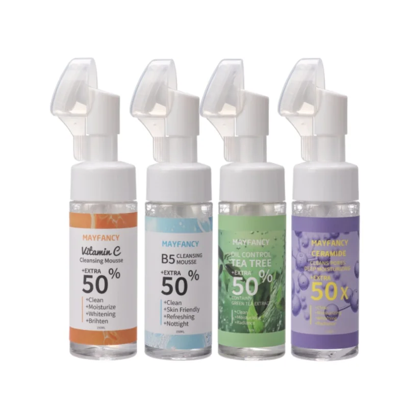 Customizable Vitamin C Face Wash for Women Natural Facial Cleanser Foam with Whitening and Skin Care Features