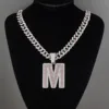 Silver pink letter M