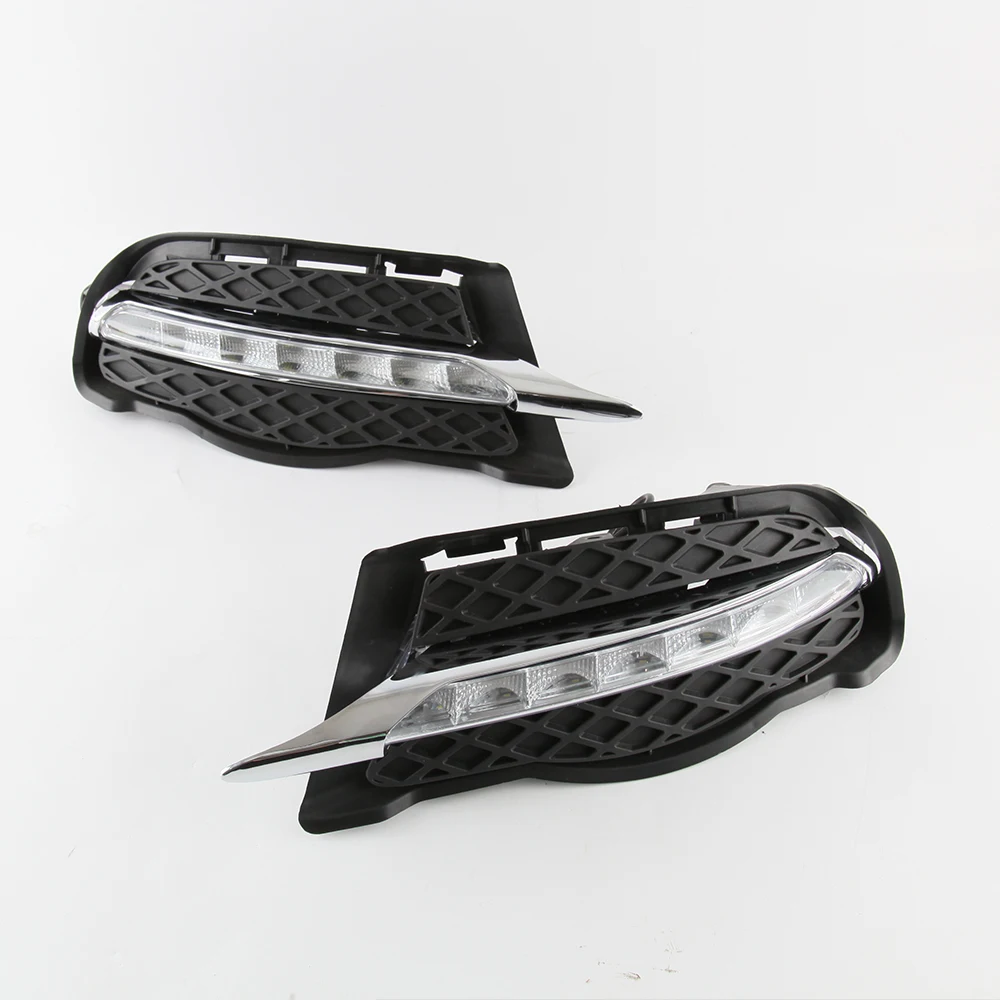 Daytime Running Lights LED Assembly Fog Driving Lamp Cover for Mercedes Benz C Class W204 C180 C200 C250 C260 C300 2008 2010