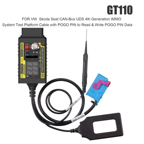 Câble de test GODIAG GT110 pour système IMMO CAN-Bus UDS 4e génération VW Skoda Seat avec broche POGO pour la lecture et l'écriture des broches POGO_voghion.com
