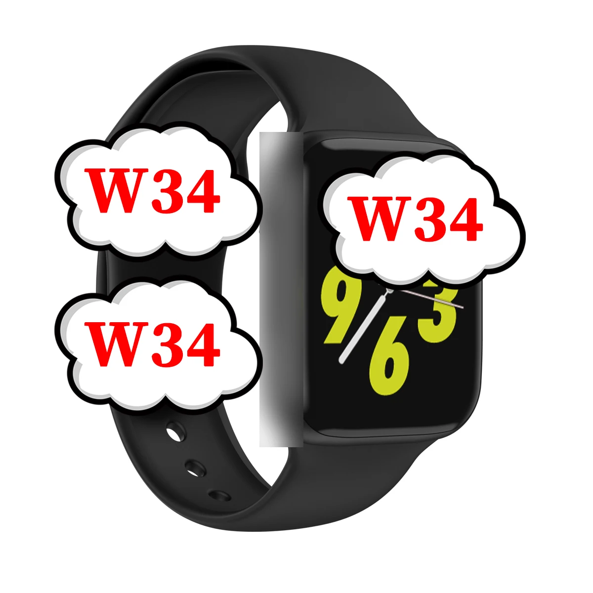 Completa Pantalla Smartwatch W34 Pantalla Táctil Deporte Reloj Monitor De  Ritmo Cardíaco Reloj Inteligente W34 - Buy Reloj Inteligente W34 Con  Monitor De Ritmo Cardíaco Product on Alibaba.com