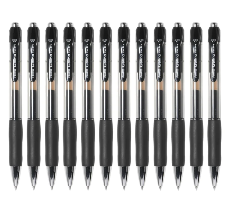 Wholesale Custom Logo Printed Plastic Retractable Gel Pen 0.7mm With Quick-Drying Black Ink For Office & School Use_voghion.com