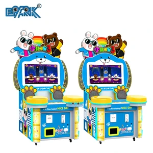 Coin Operated Children's Snare Drum Video Game Machine Plastic Claw & Coin Pusher for Arcades