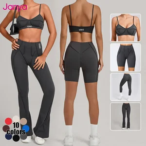 Janya Hot Sale Sportswear Workout Clothes Outfit Breathable Fitness Clothing Sets Gym Yoga Sets Brushed 2 Piece Set for Women