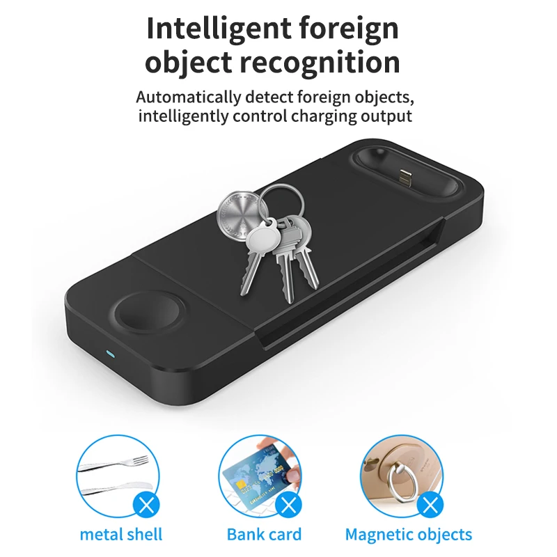 
Многофункциональное автоматическое складное Беспроводное зарядное устройство типа c, 15 Вт, магнитное Беспроводное зарядное устройство 3 в 1 для apple watch 