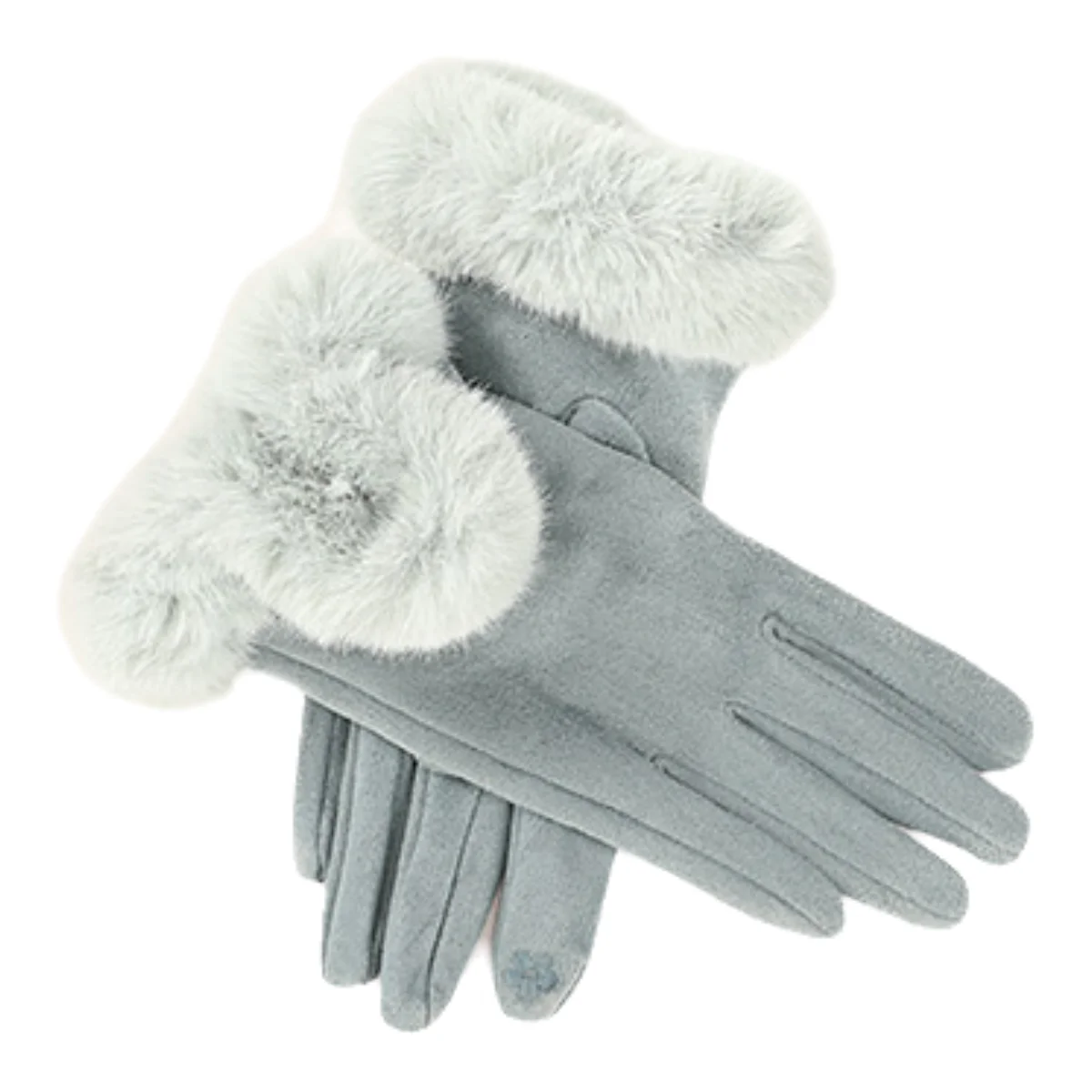 Женские замшевые теплые тонкие перчатки с сенсорным экраном