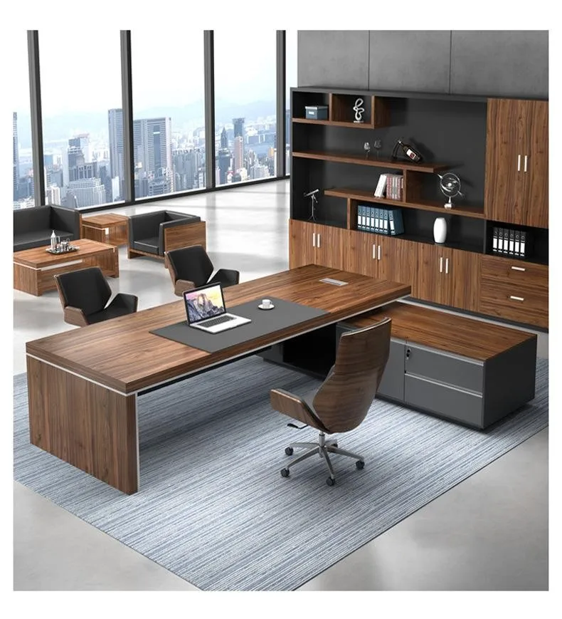 Cheap Price Modern Simple Style Mdf Material L Shape Boss Ceo Office ...