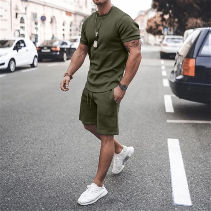 I maglioni da uomo europei e americani primaverili ed estivi si adattano a tute sportive casual, pantaloncini a maniche corte cross571_voghion.com