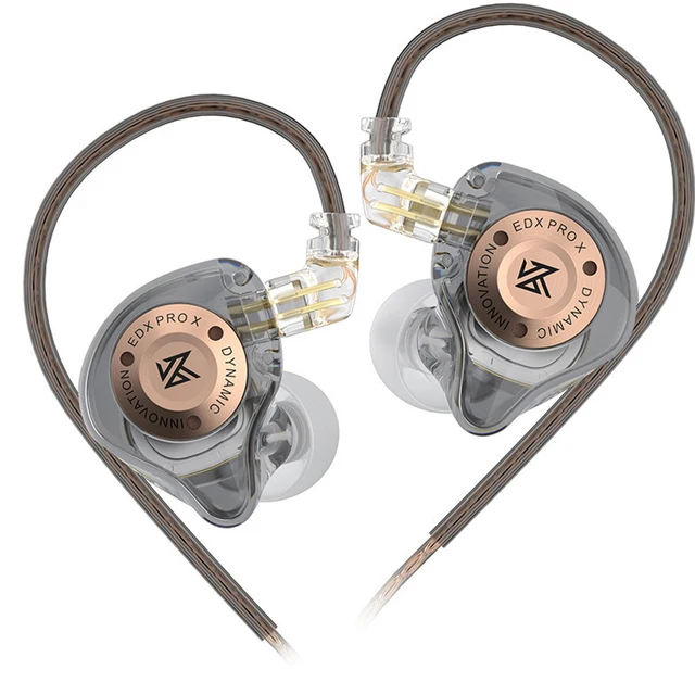 KZ EDX PRO X IEM Earphones Dynamic Drive HiFi Deep Bass Sound Earbud Sport Music Noise Cancelling Headset with Detachable Cable