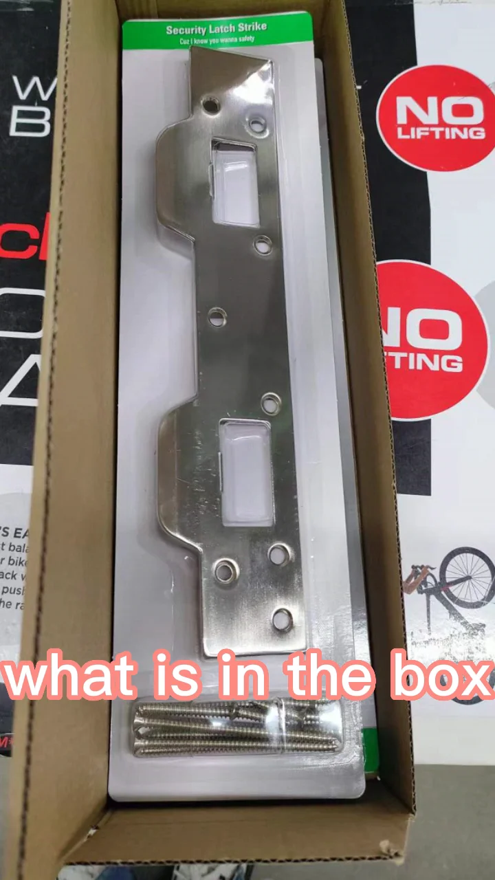 Double Door Lock Strike Plate Reinforcement Plate Security Black And