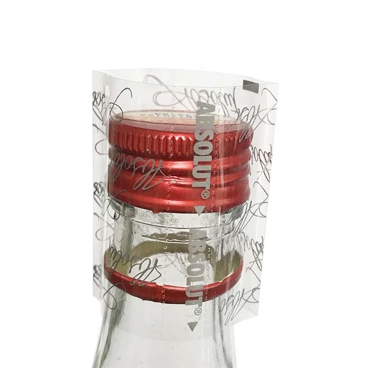 Perforated Shrink Band PVC Petg Clear Neck Shrink Bands Sleeve Cap Bottle Cans Shrink Sleeve