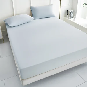 Waterproof Bamboo Fabric Bed Sheet Set with Elastic Bands Fitted Sheets for Beds & Mattresses Protective Covers & Protectors