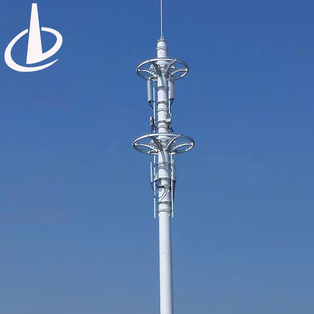 Outdoor Single Tube Bionic Communication tower  Antenna Monopole Beautification Tower  mobile wifi signal tower details