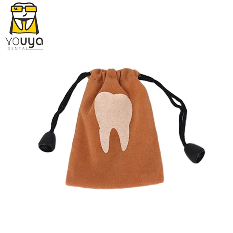 
Рекламный Пользовательский логотип зуб Фея сумка бархатная сумка с шнурком 