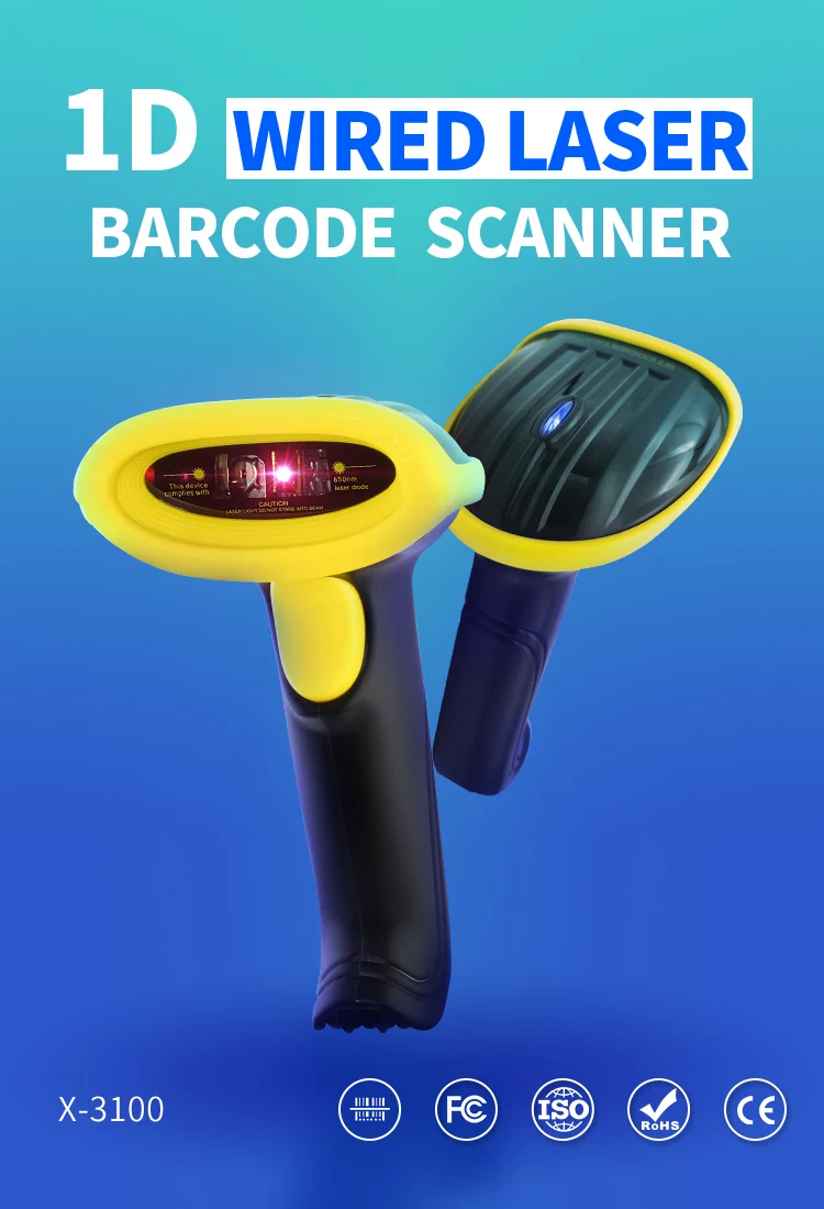 Xincode Cheap Handheld Laser Scan Bar Code Reader Scanners Supermarket