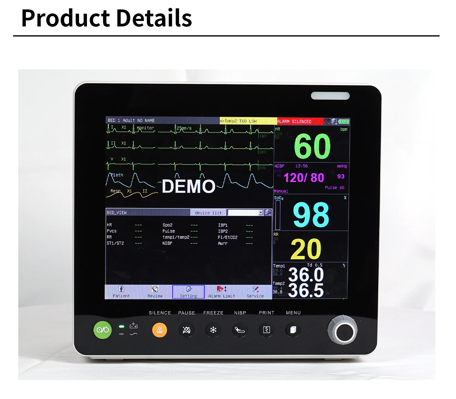 Portable VET Vital Signs Patient Monitor Veterinary Multi Parameter ...