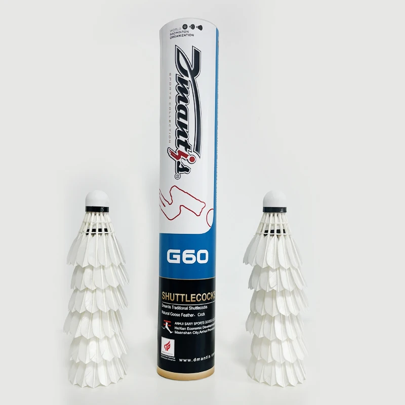 Badminton Shuttlecock OEM and ODM Available Badminton Shuttlecock White Goose Feather Shuttlecocks