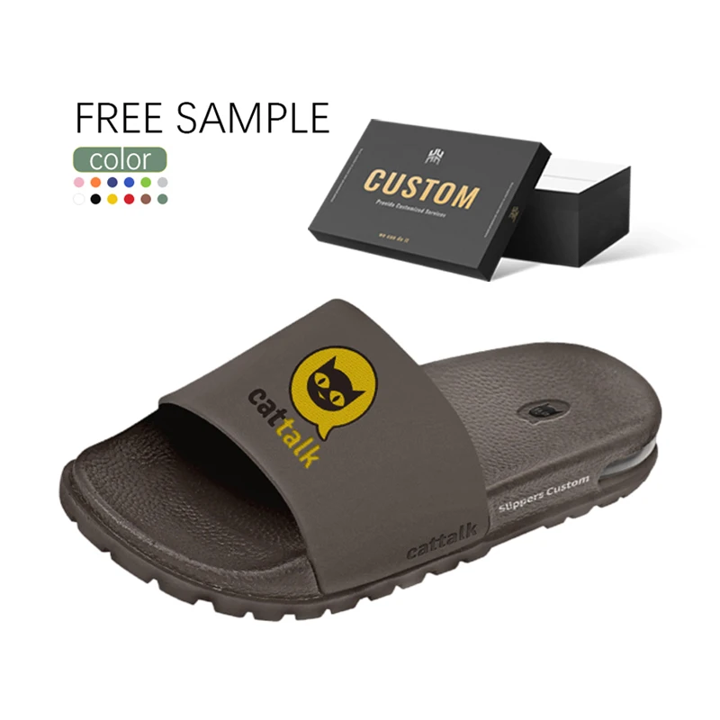 Hentol Custom logo Slides Sandal Vendor Customised Slide Sandals Flat Slippers for Women and Ladies Trendy Slippers for Women