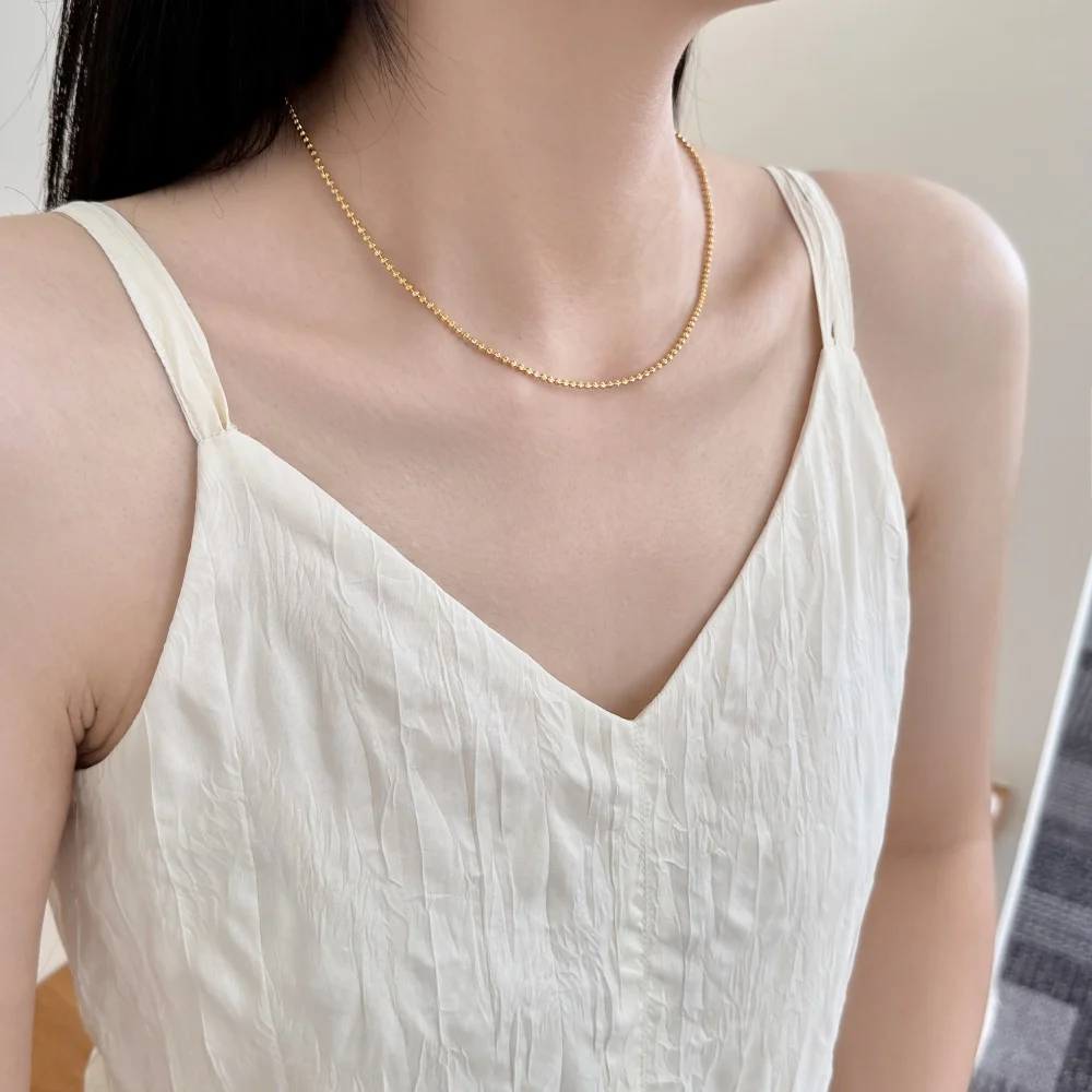 KAKODIY 925 Sterling Silver Zircon Necklace Women's Jewelry Lightweight Adjustable Length Chain Zirconia Necklace Simple Necklace detail 6