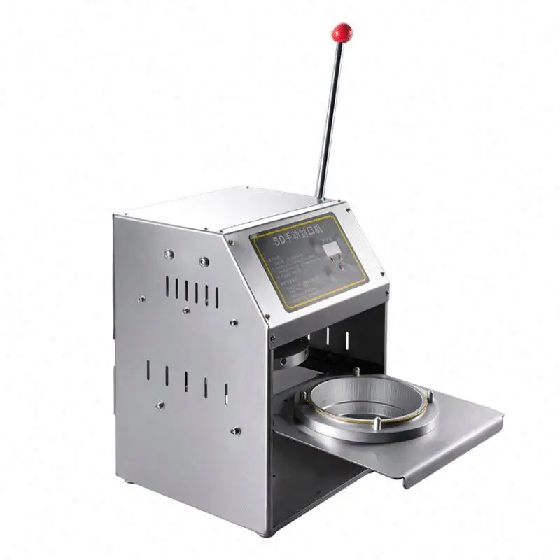 TEBAK Electric Aluminum Customized Fast Food Manual Semi-automatic Foil Square Sealer Container Heat Boxes Sealing Machine