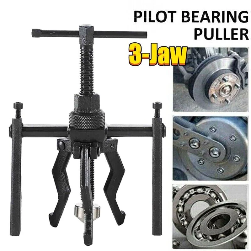 3-Jaw Pilot Bearing Puller Tool - Manual Bushing Remover For Auto & Motorcycle (14-38mm Range)