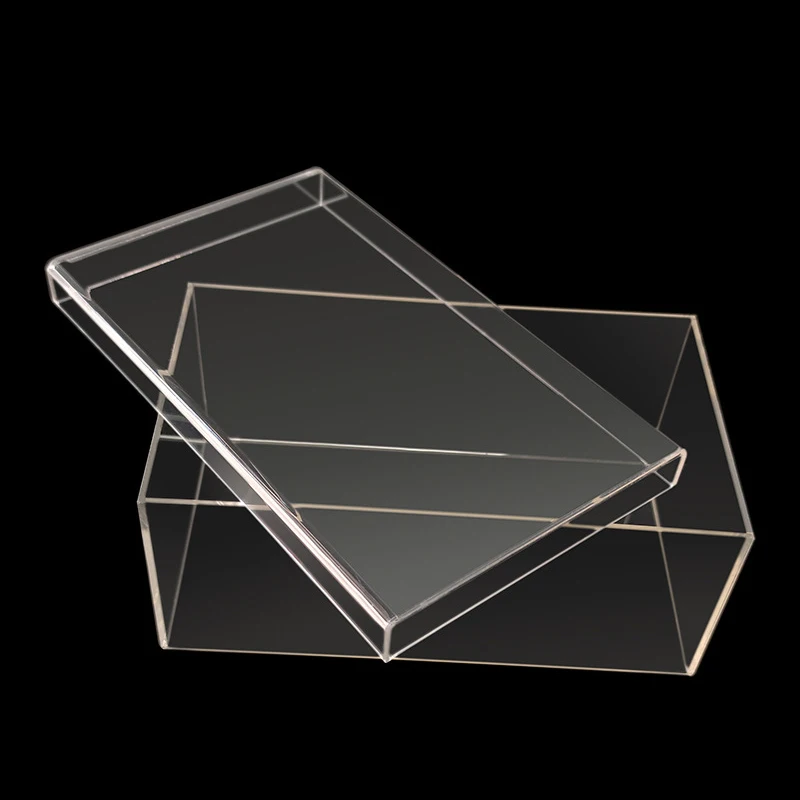 Акриловая прямоугольная прозрачная коробка с крышкой