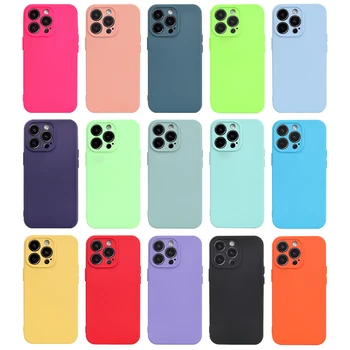 2022 Liquid Silicone Mobile Phone Cover Shockproof Full Cases for iPhone 11 12 13 Pro Max Mobile Phone Case