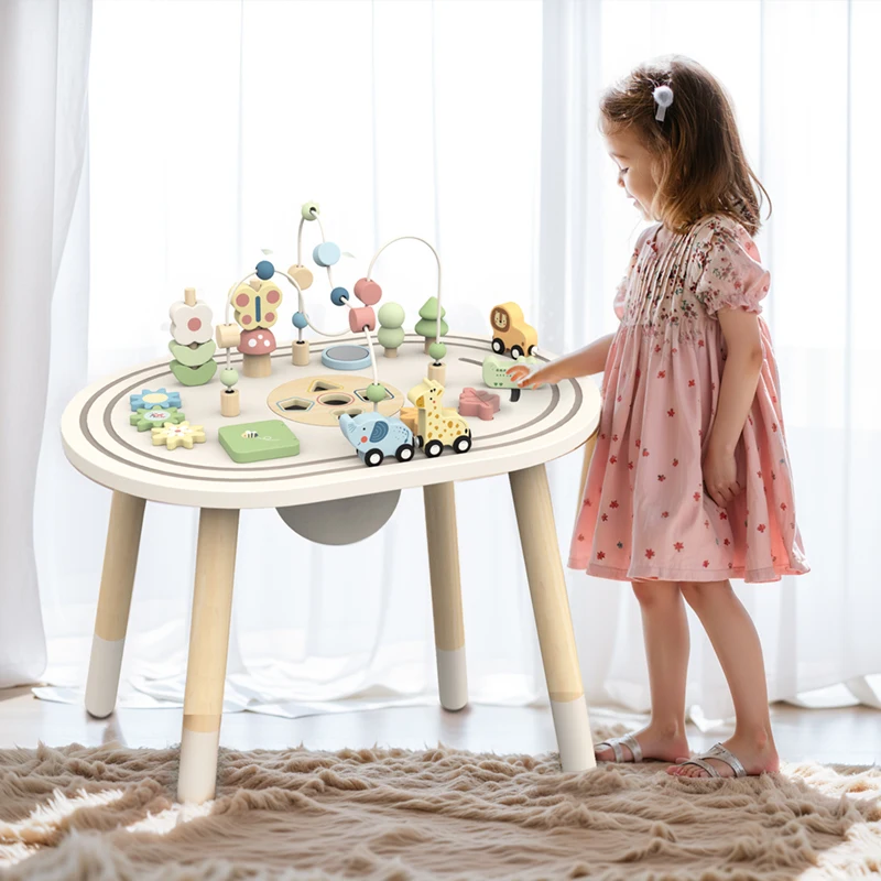 Table D'activité Bébé - Table D'activité En Bois - Les Amis Monstres